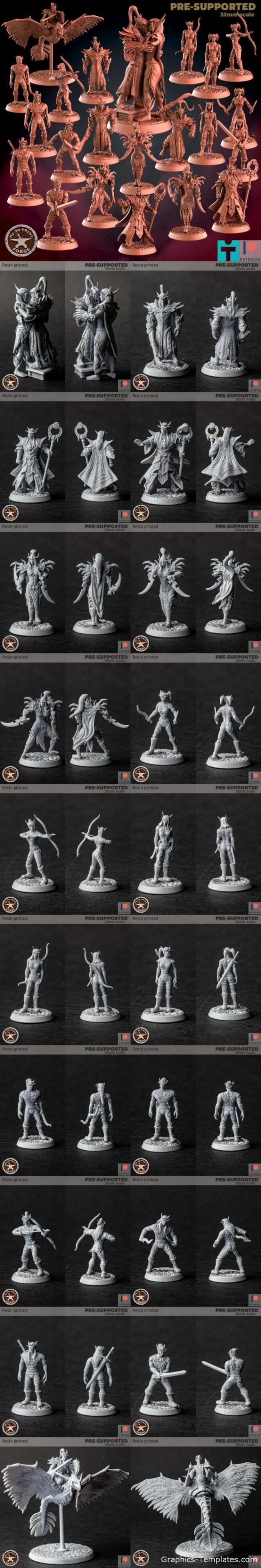 Blood Elves v2 Bundle 3D-Print Blood Elves v2 Bundle 3D-Print