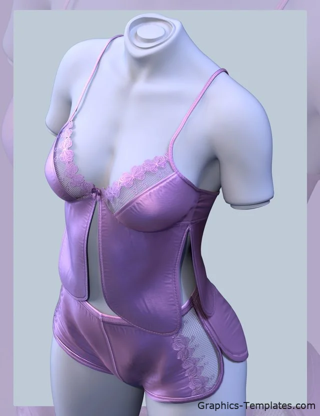 dForce X-Fashion Floral Lace Sleepwear for Genesis 9, 8.1, and 8 Female