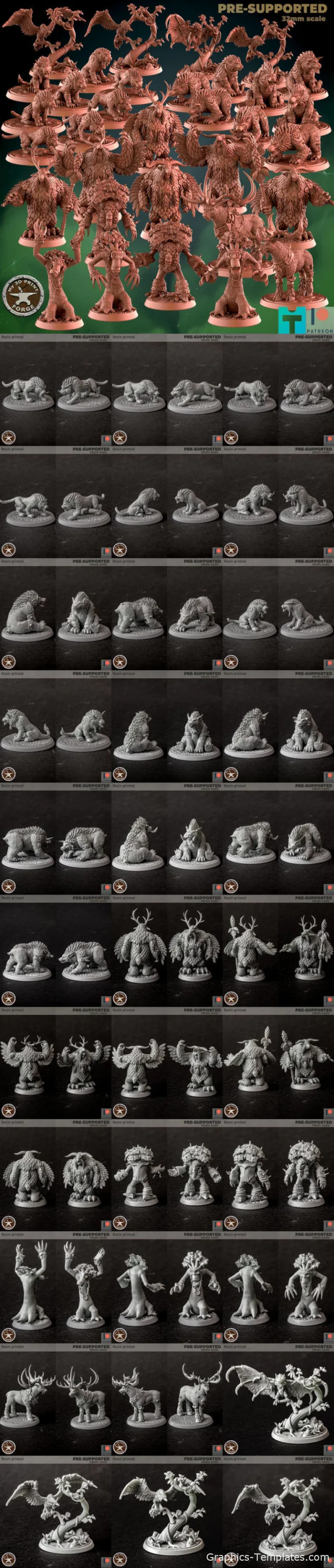Druid Forms v1 Bundle 3D-Print Druid Forms v1 Bundle 3D-Print